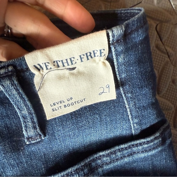 We the Free Level Up Slit Bootcut Jeans in Sunburst Blue - Picture 11 of 13